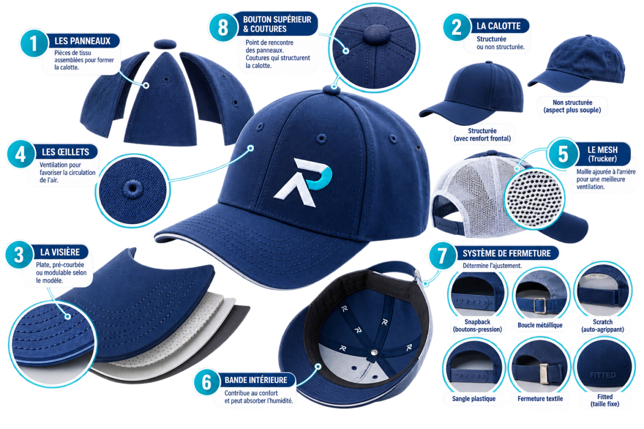 construction d'une casquette